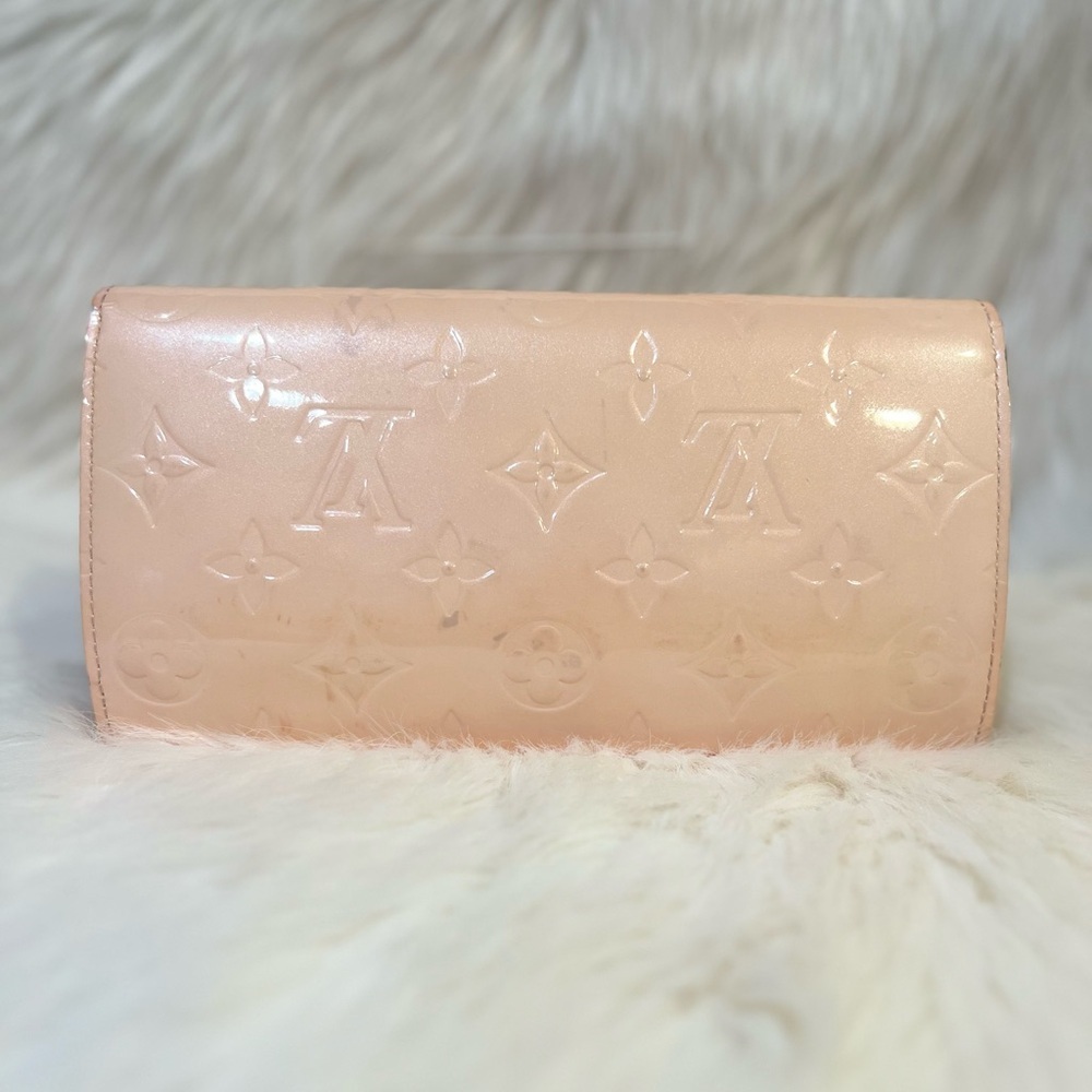 LOUIS VUITTON Rose Florentine Vernis Porte Trésor International Card Wallet COA - Picture 8 of 12